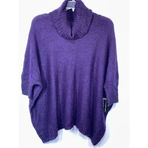 -2. Metaphor Women’s Missy Sweater Oversized Cowl Sweater Purple Medium NWT